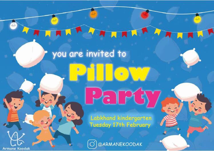 برنامه زبان انگلیسی Pilow Party مهد لبخند