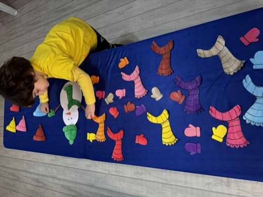 ساخت آدم برفی شناخت رنگ ها